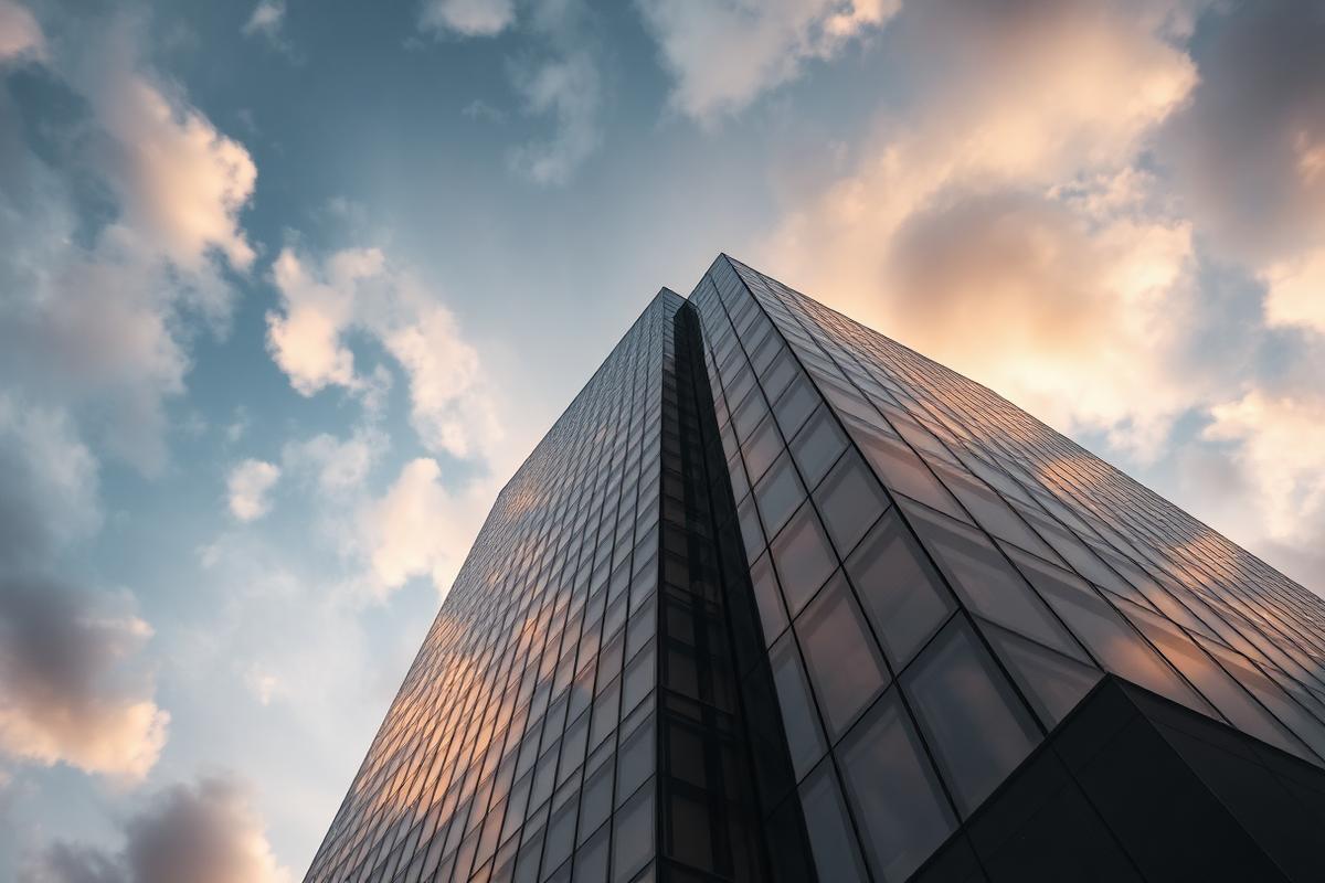 Class A office tower facade